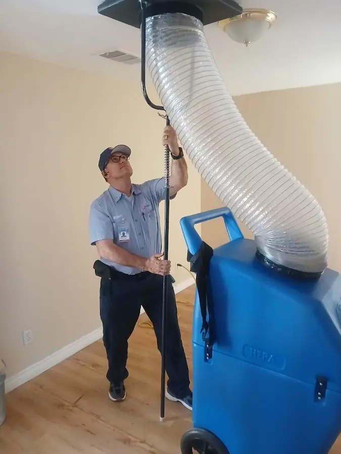 HVAC Installation technician using HEPA equipment in Heber